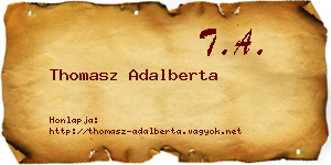 Thomasz Adalberta névjegykártya